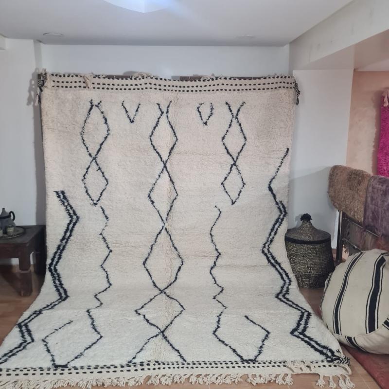 White Hamid Marokkaans handgemaakt tapijt